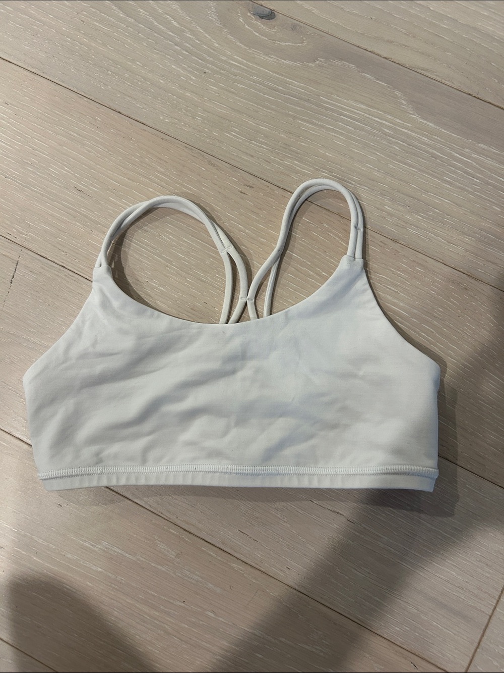 White Strappy Sports Bra